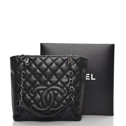 Chanel Caviar Quilted Petit Shopping Tote PST Black 12 of 12
