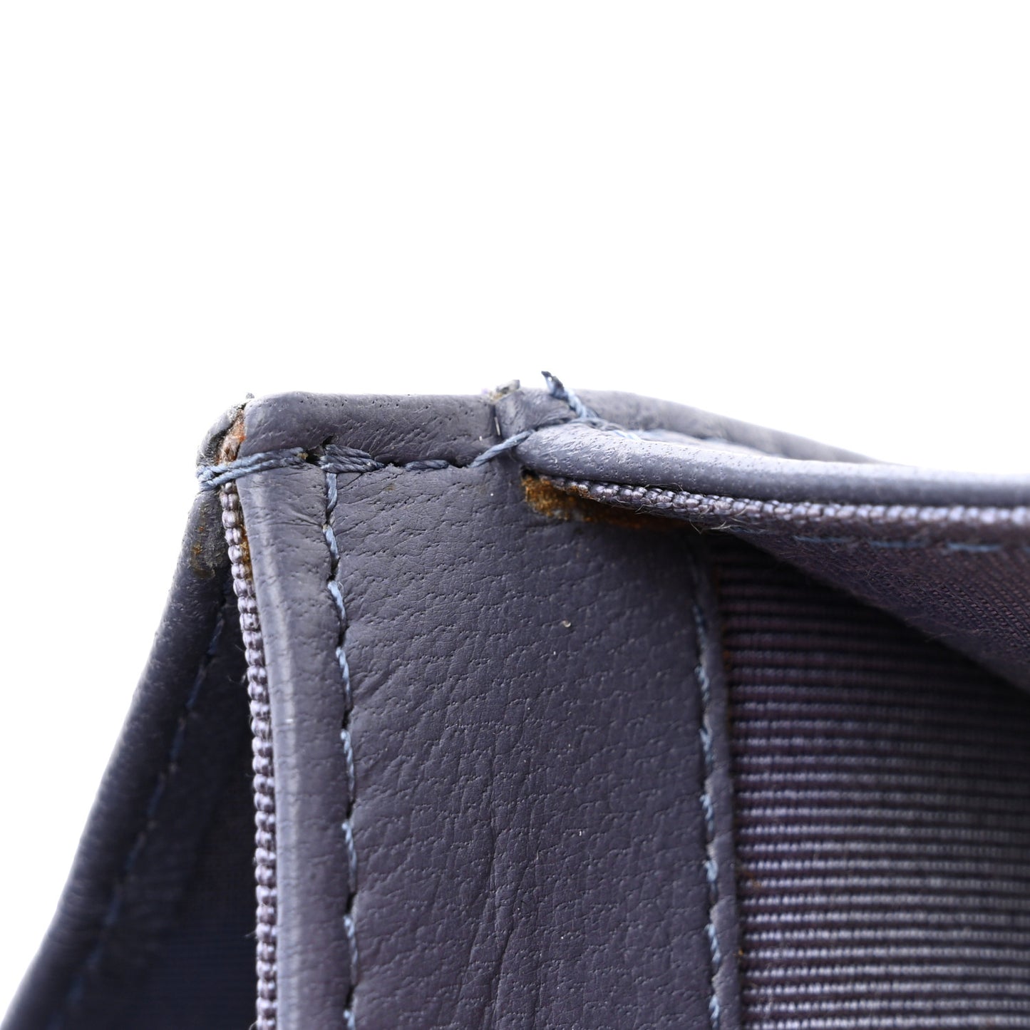 Lambskin Quilted Flap Card Holder Purple