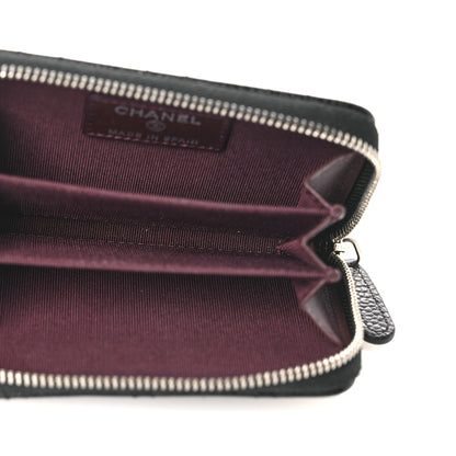 Chanel Caviar Quilted Zip Coin Purse Black 5 of 9