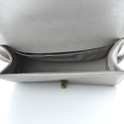 Chanel Caviar Quilted Medium Boy Flap Light Grey 5 of 11