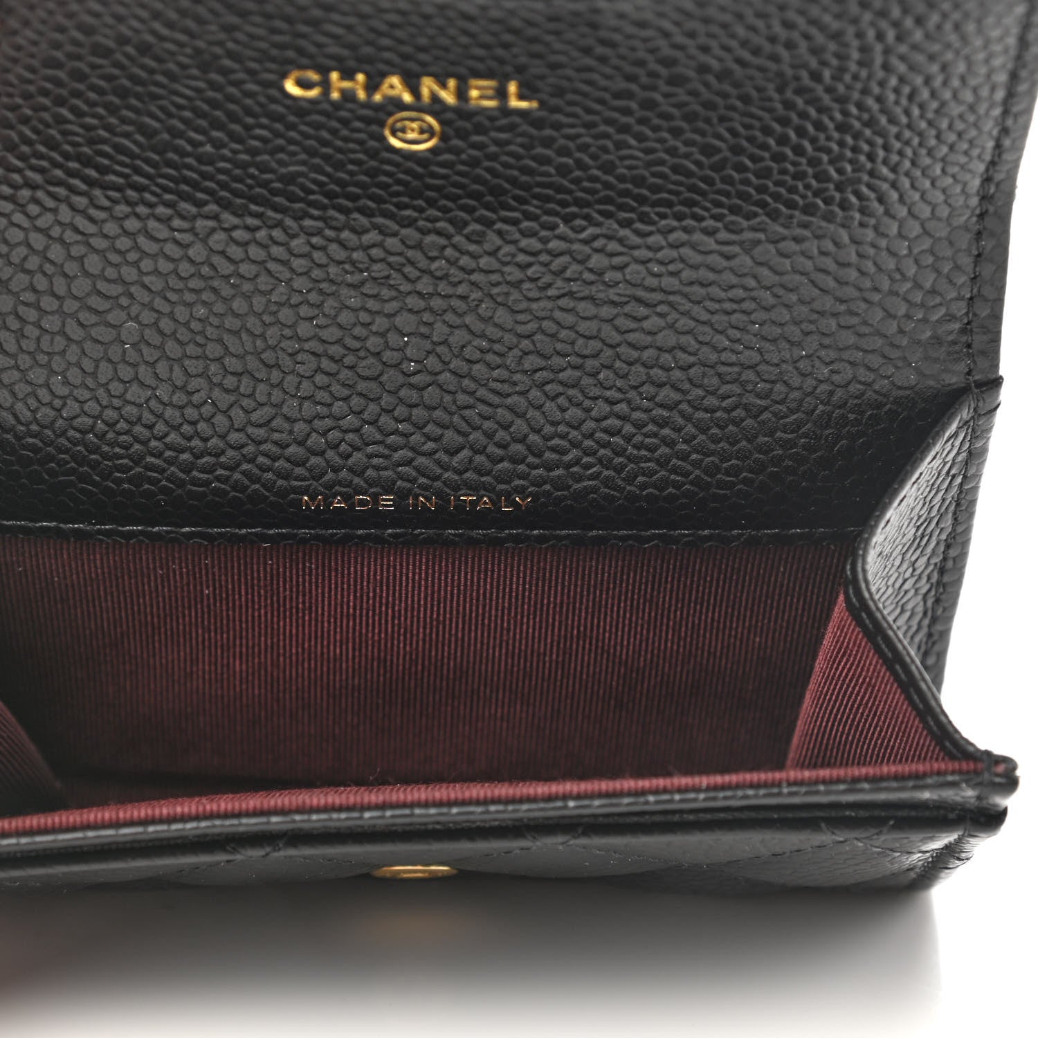 Chanel Caviar Quilted Flap Card Holder Wallet Black 5 of 9