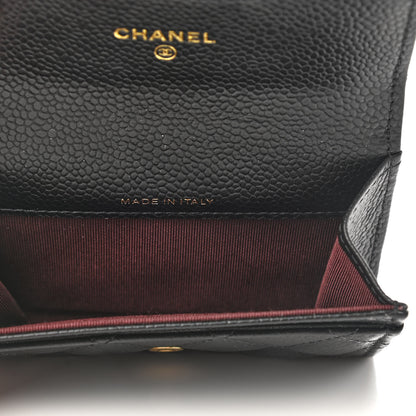 Chanel Caviar Quilted Flap Card Holder Wallet Black 5 of 9