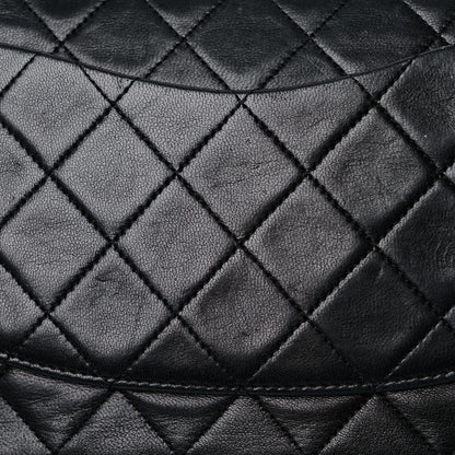 Chanel Lambskin Quilted Medium Double Flap Black 17 of 21