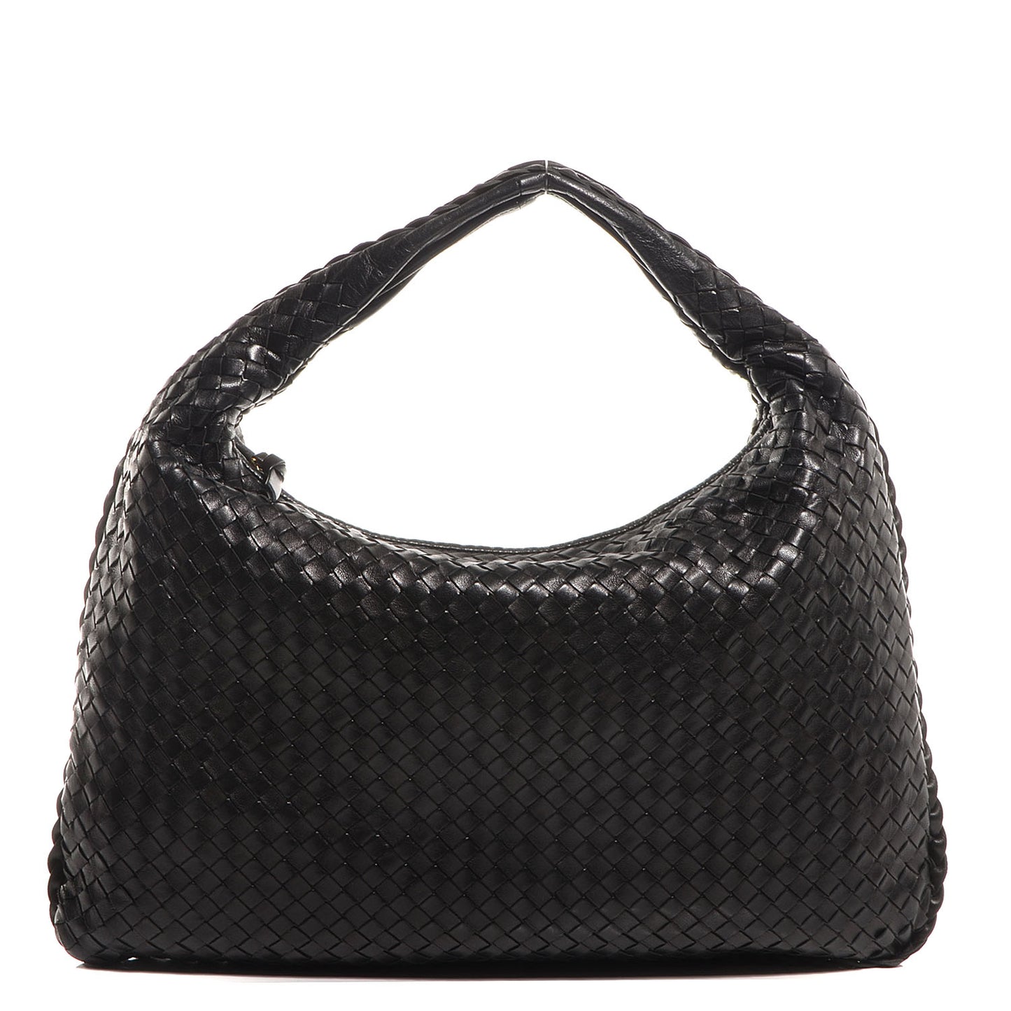 Nappa Intrecciato Medium Veneta Hobo Black