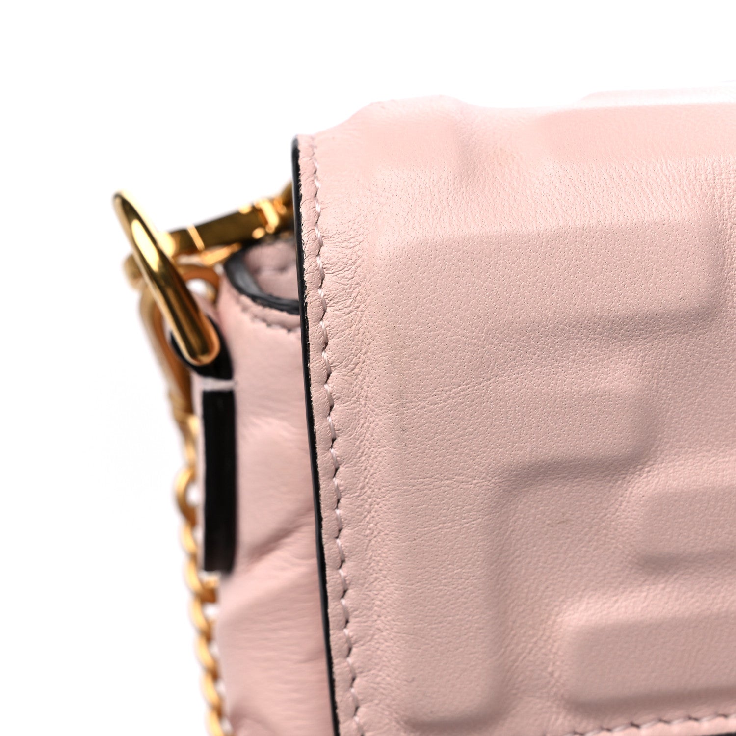 Fendi Nappa FF 1974 Embossed Mini Baguette Rosa Quarzo 13 of 13