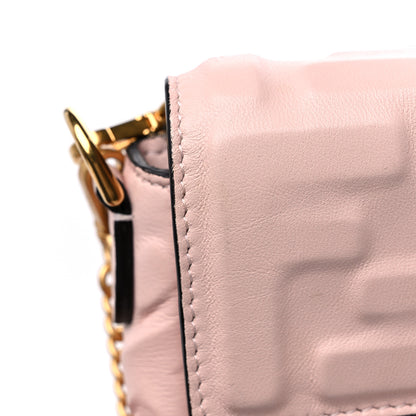 Fendi Nappa FF 1974 Embossed Mini Baguette Rosa Quarzo 13 of 13