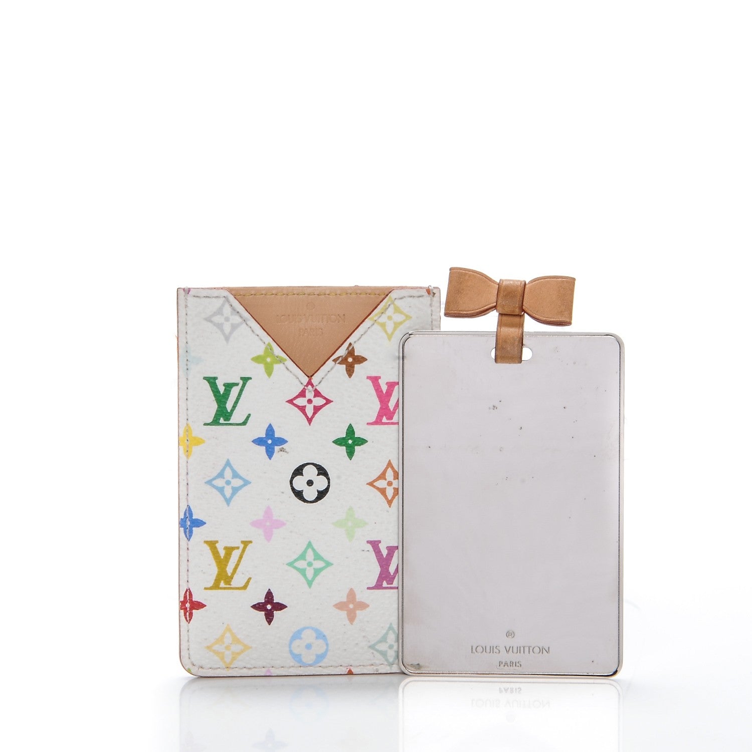 Louis Vuitton Monogram Multicolor Mirror and Case Pouch White