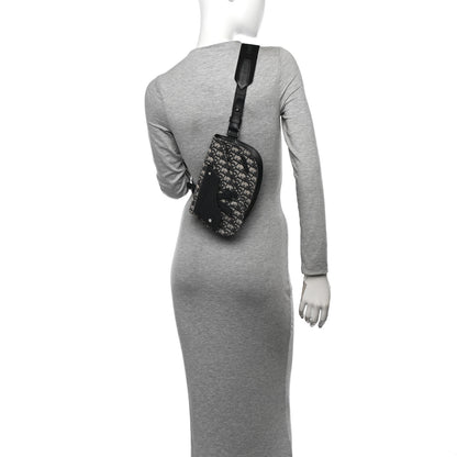 Christian Dior Oblique Saddle Messenger Pouch Beige Black 2 of 10