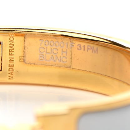 Hermes Enamel Narrow Clic Clac H Bracelet PM White 5 of 5