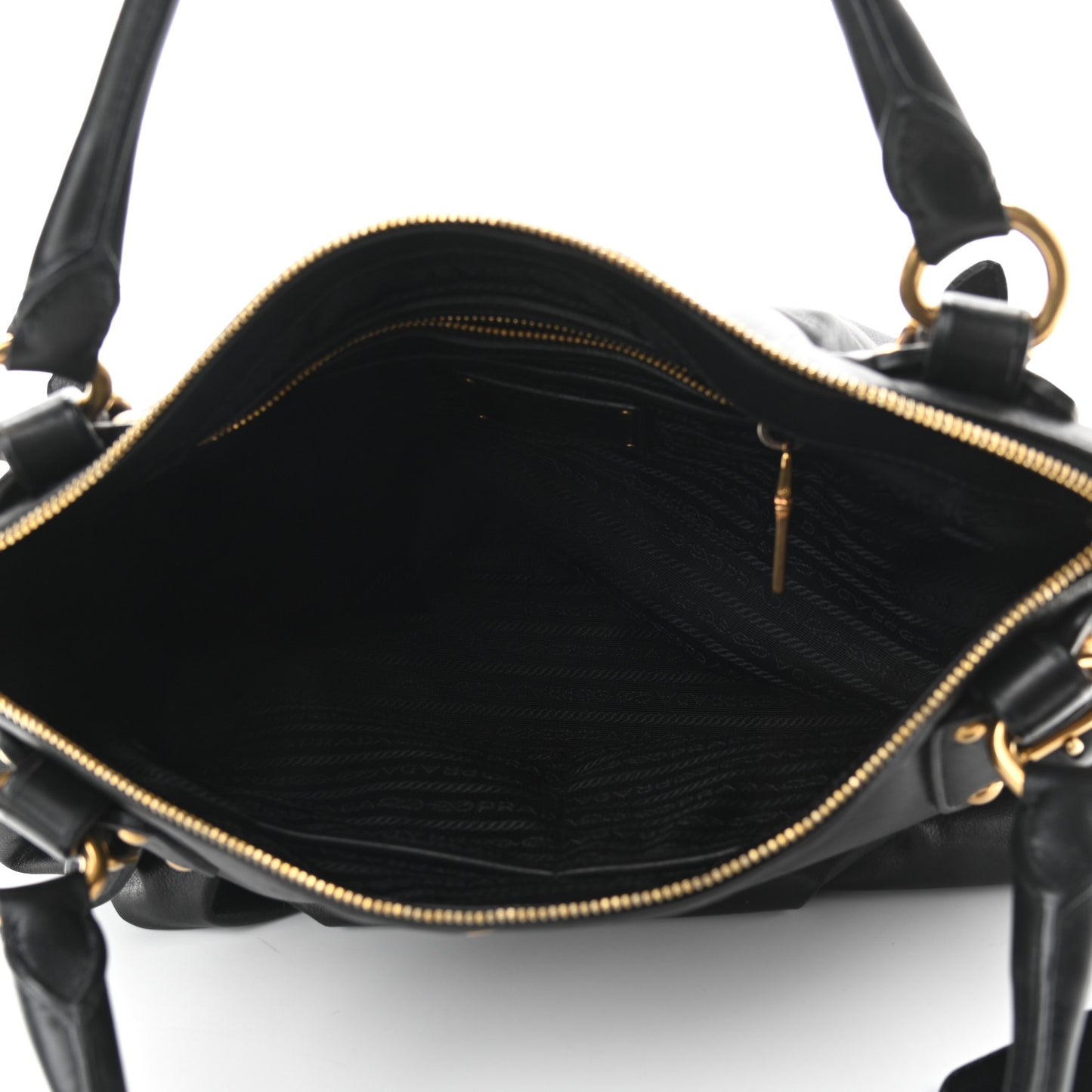 Vitello Soft Shopping Satchel Black