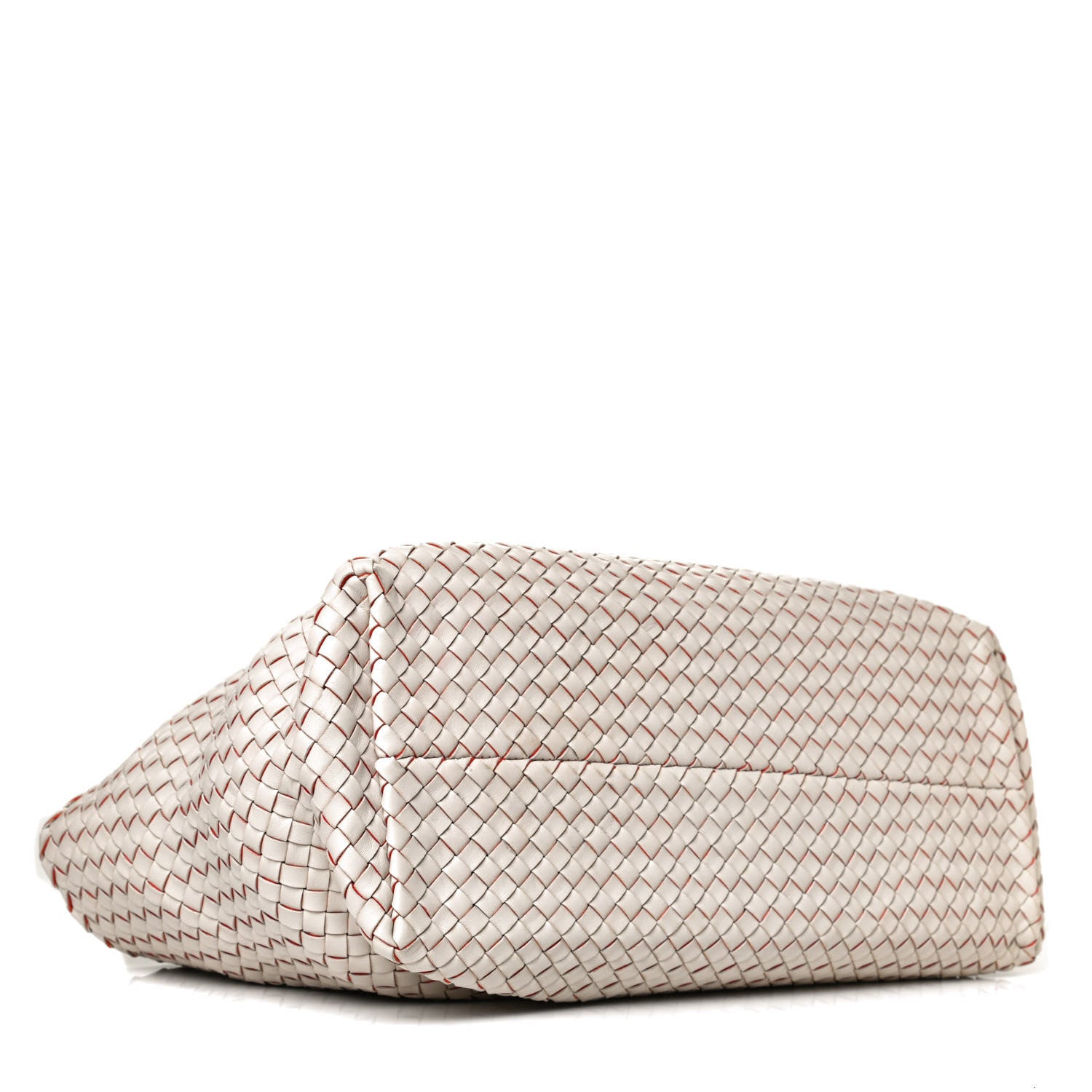 Bottega Veneta Nappa Intrecciato Medium Cabat White Orange 5 of 16