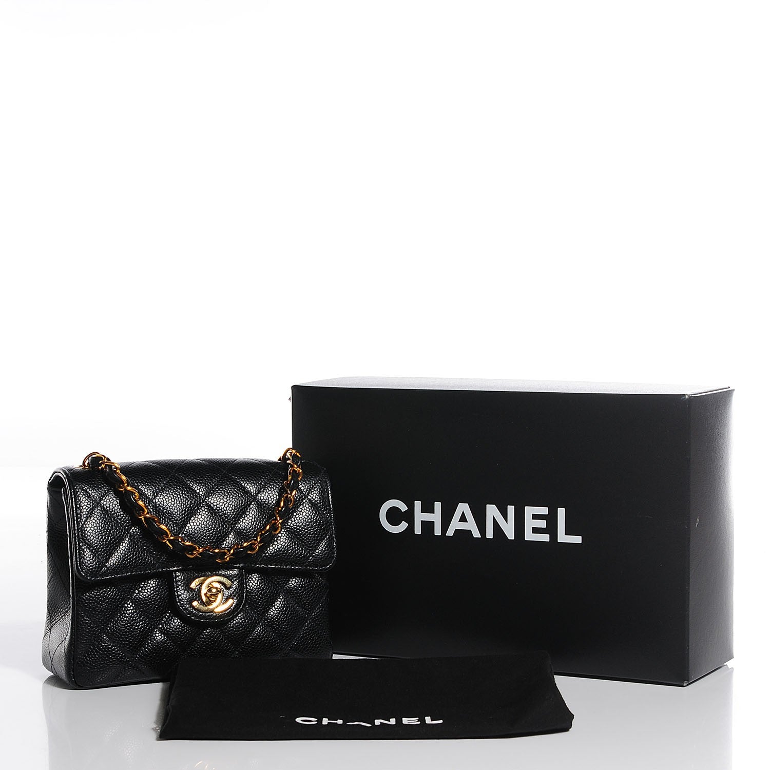 Chanel Caviar Quilted Mini Square Flap Black 11 of 11