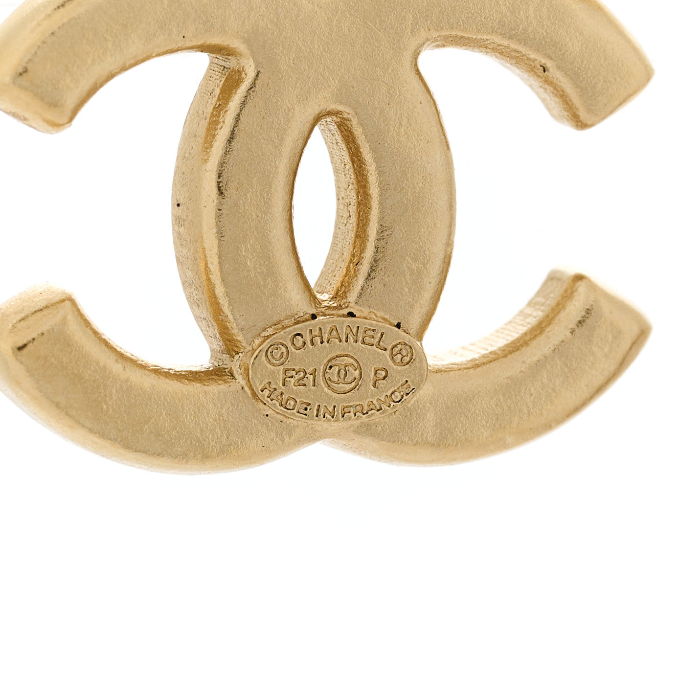 Chanel Pearl CC Hoop Drop Earring Gold 4 of 5