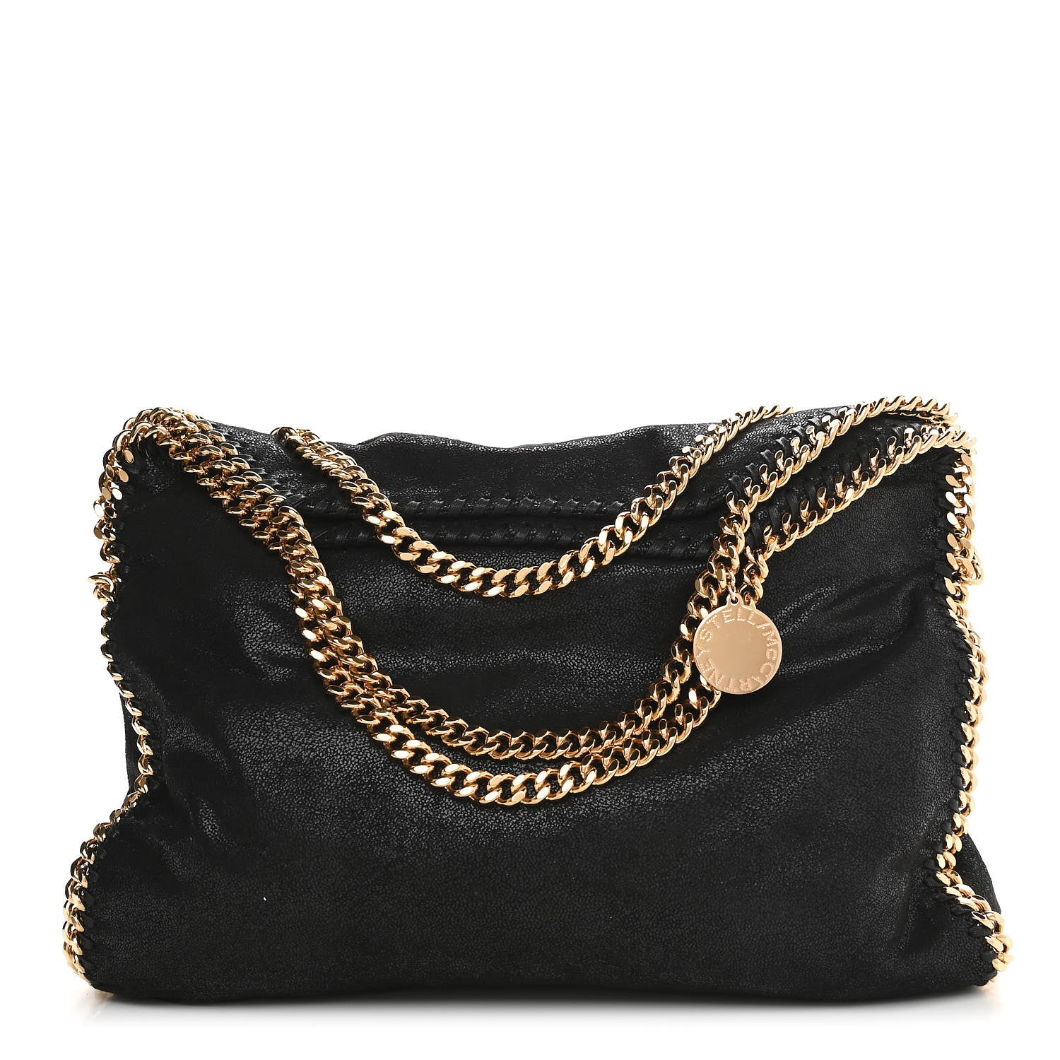 Stella McCartney Shaggy Deer Small Falabella Fold Over Tote Black 1 of 11