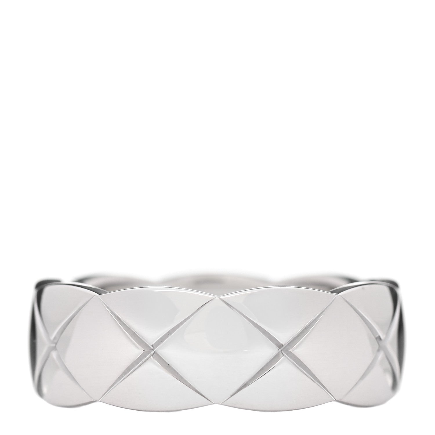 Chanel 18K White Gold Small Coco Crush Ring 51 5.75 1 of 7