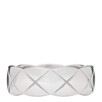 Chanel 18K White Gold Small Coco Crush Ring 51 5.75 1 of 7