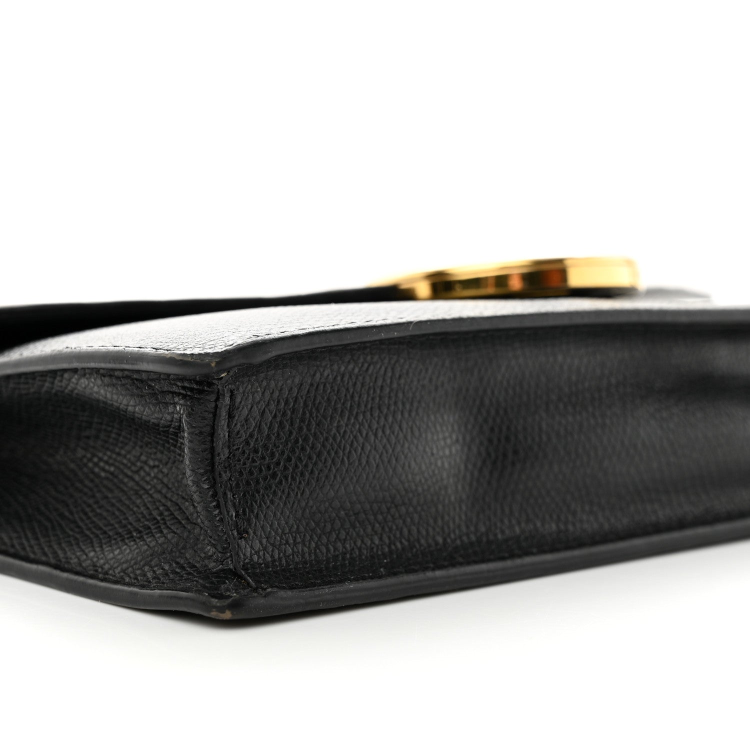 Fendi Vitello Cruise F is Fendi Bi-Color FF 1974 Embossed Medium Envelope Wallet On Chain Black Maya 10 of 14