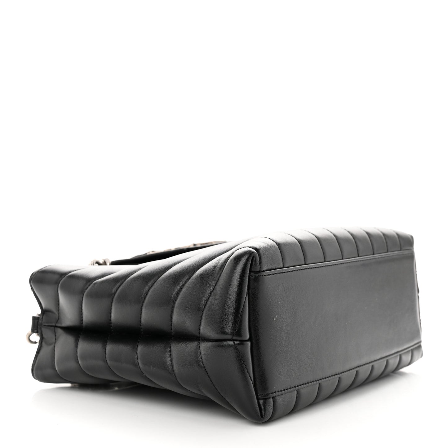 Calfskin Y Quilted Monogram Small Loulou Shopper Black