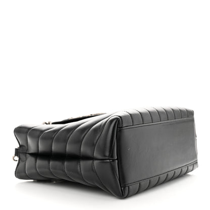 Saint Laurent Calfskin Y Quilted Monogram Small Loulou Shopper Black 4 of 13