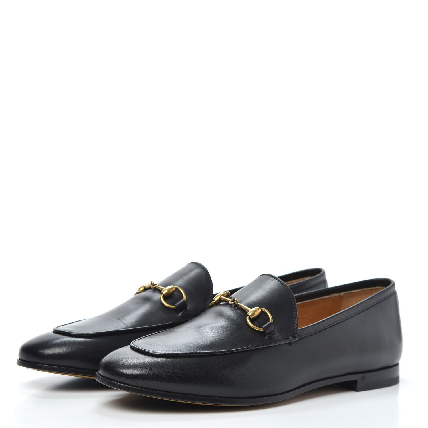 Gucci Calfskin Womens Jordaan Loafers 38.5 Black 3 of 7