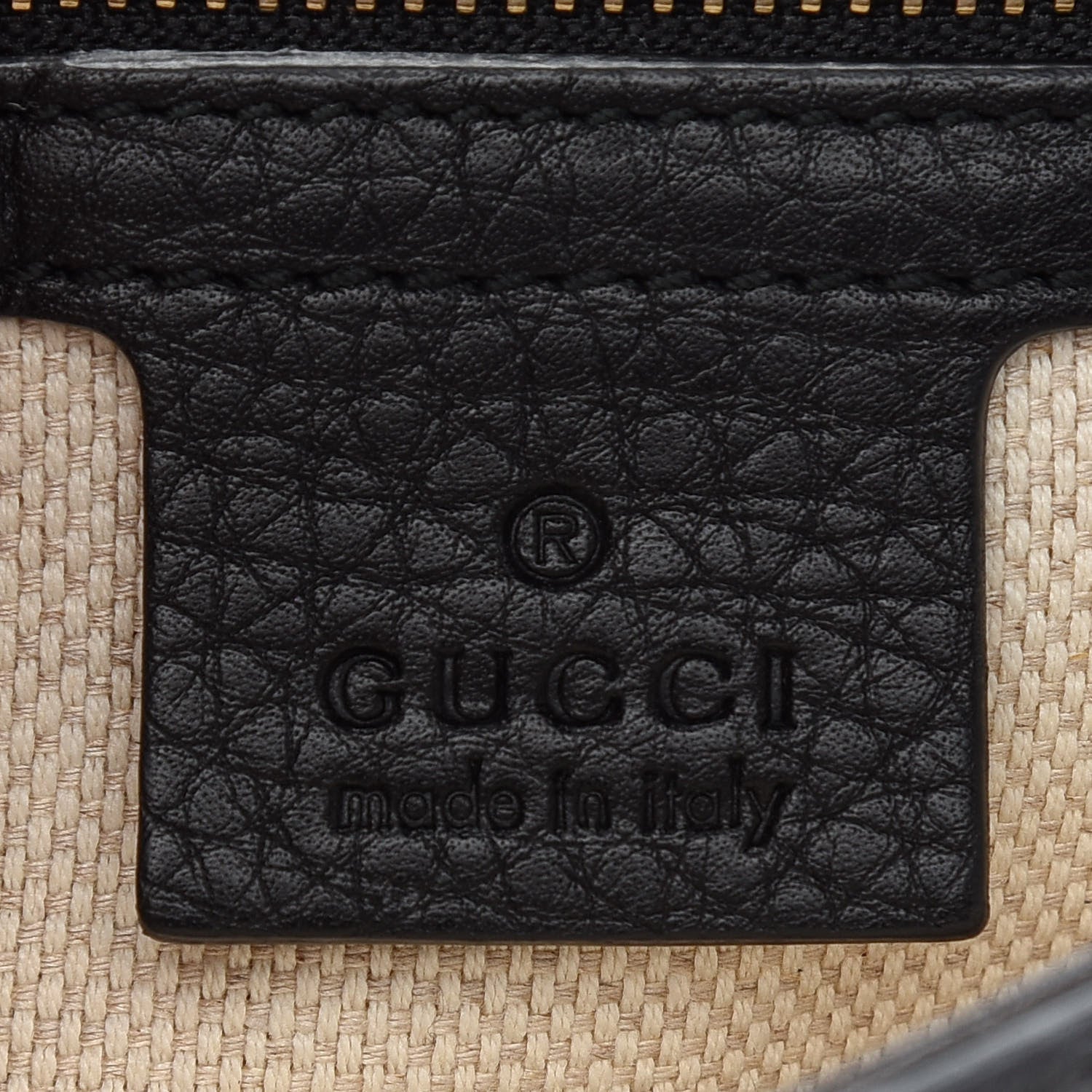 Gucci Pebbled Calfskin Medium Soho Flap Crossbody Black 6 of 9