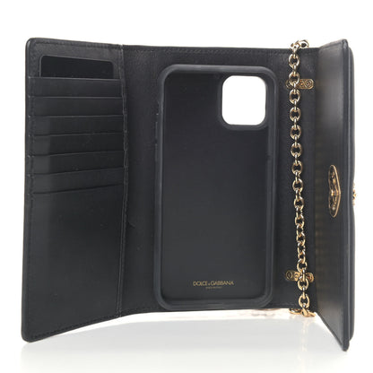 Dolce & Gabbana Lambskin Devotion iPhone 11 Pro Cover Black 4 of 4