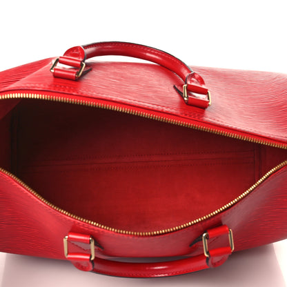 Louis Vuitton Epi Speedy 35 Castillan Red 5 of 11