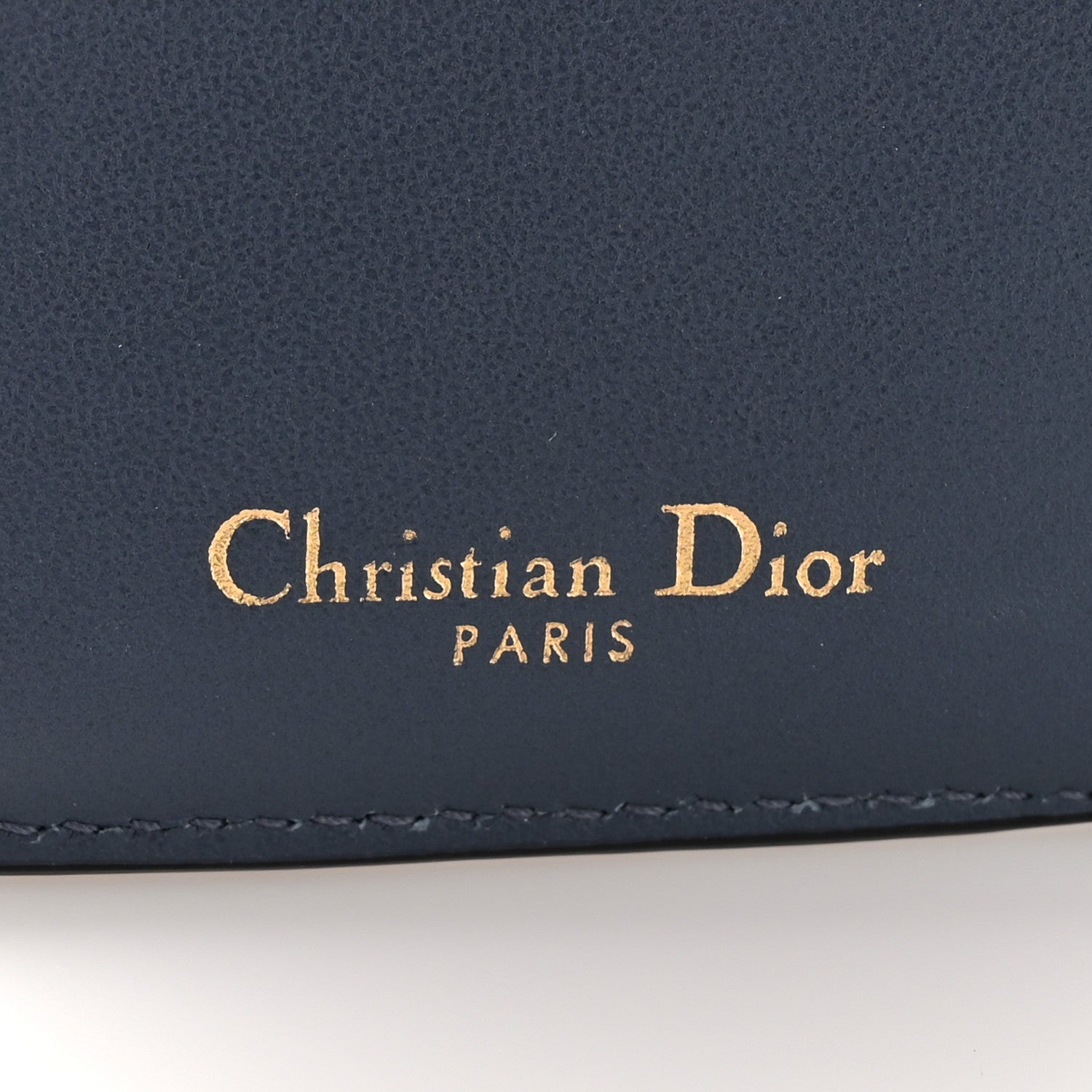 Christian Dior Goatskin Saddle Lotus Wallet Denim Blue 7 of 8
