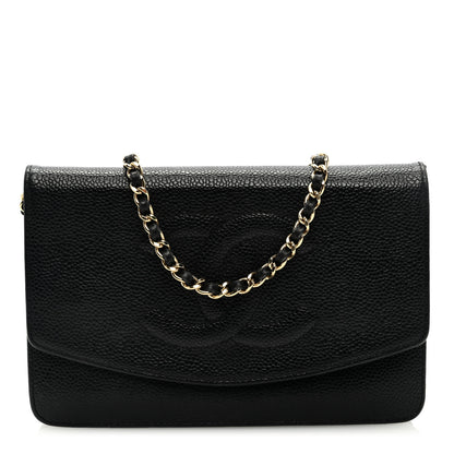 Chanel Caviar Timeless CC Wallet on Chain WOC Black 1 of 7