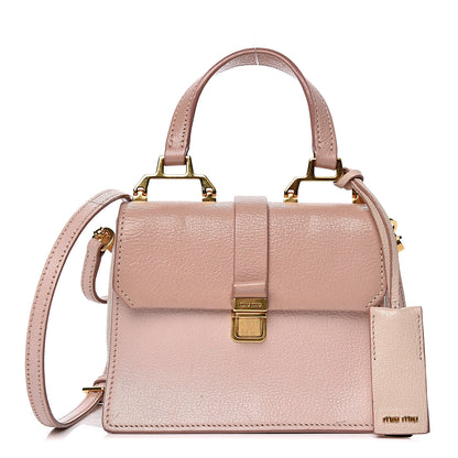 Miu Miu Goatskin Madras Mini Top Handle Bag 1 of 14