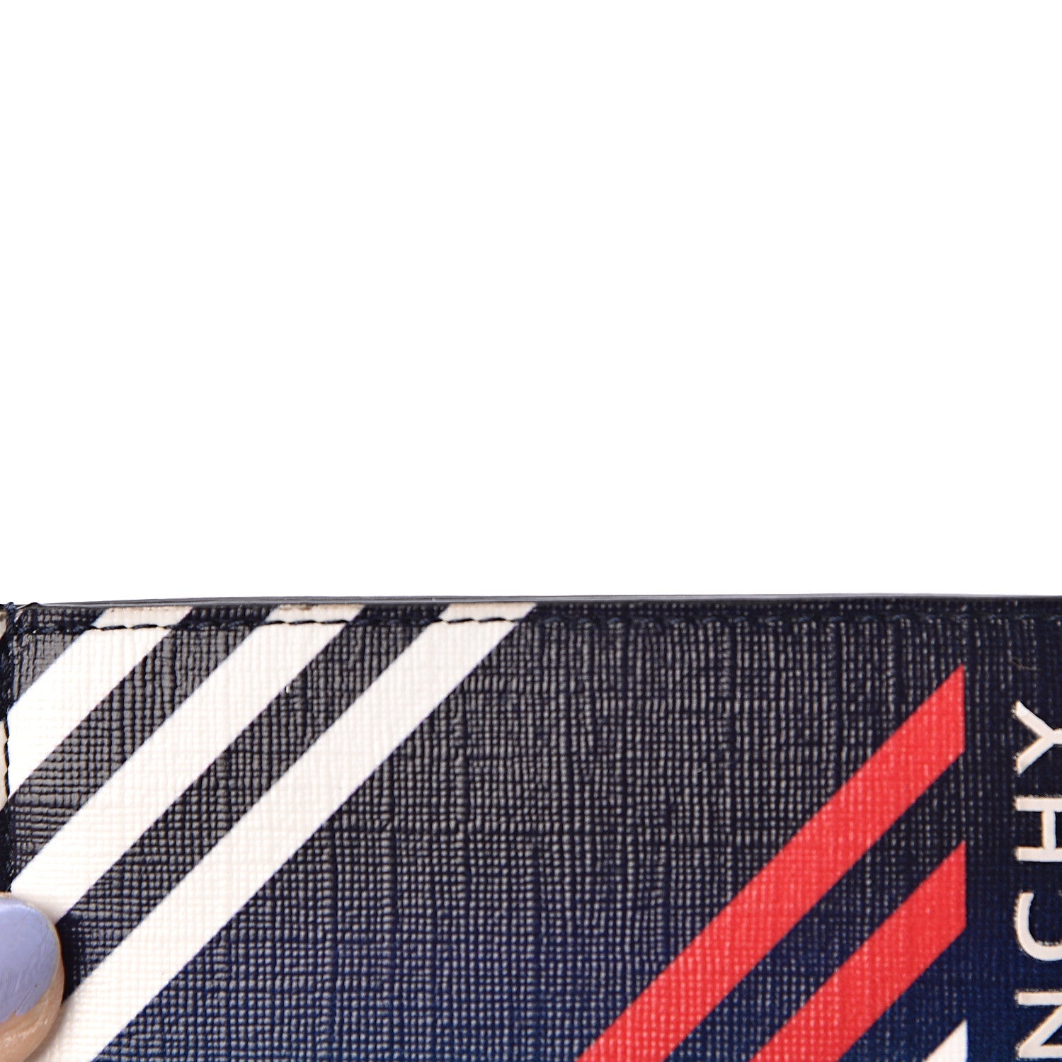 Givenchy Coated Canvas Mens Lines Print Card Case Multicolor 12 of 16