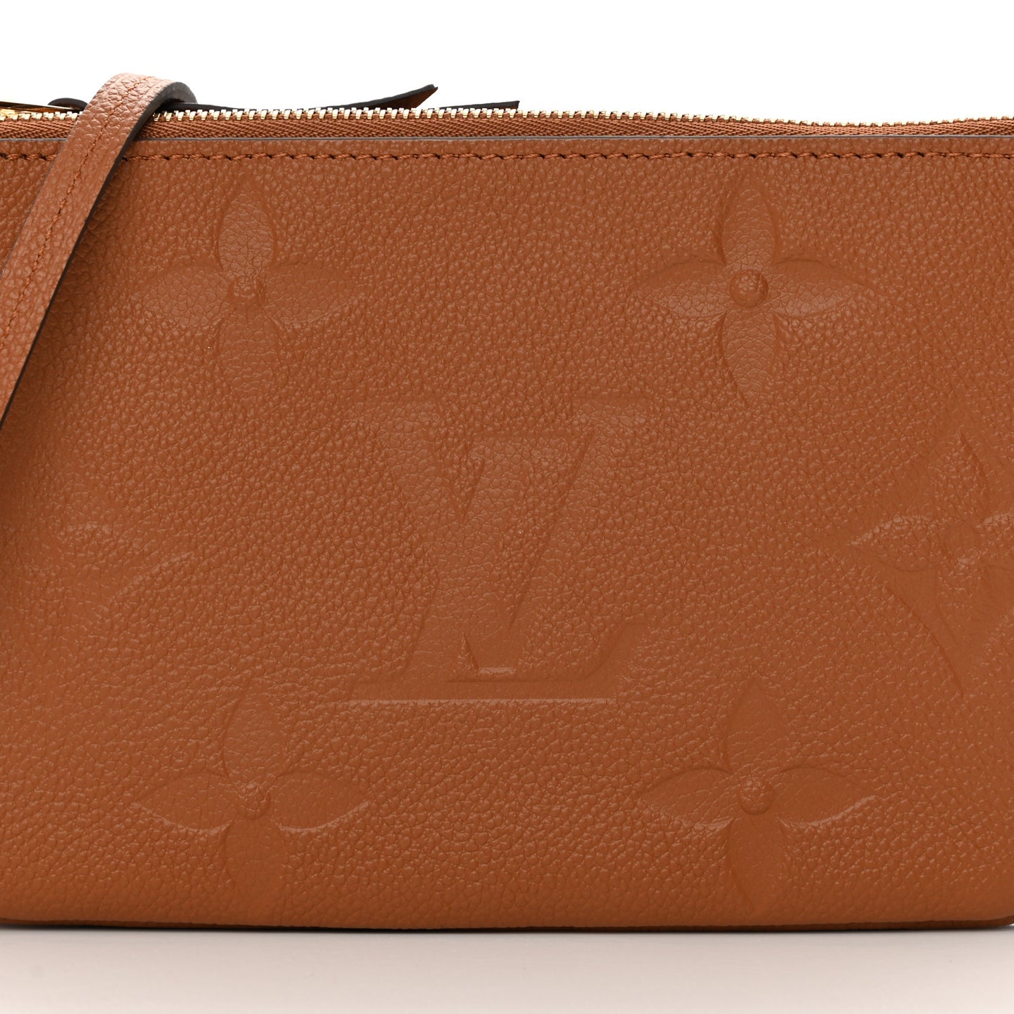 Empreinte Monogram Giant Double Zip Pochette Caramel