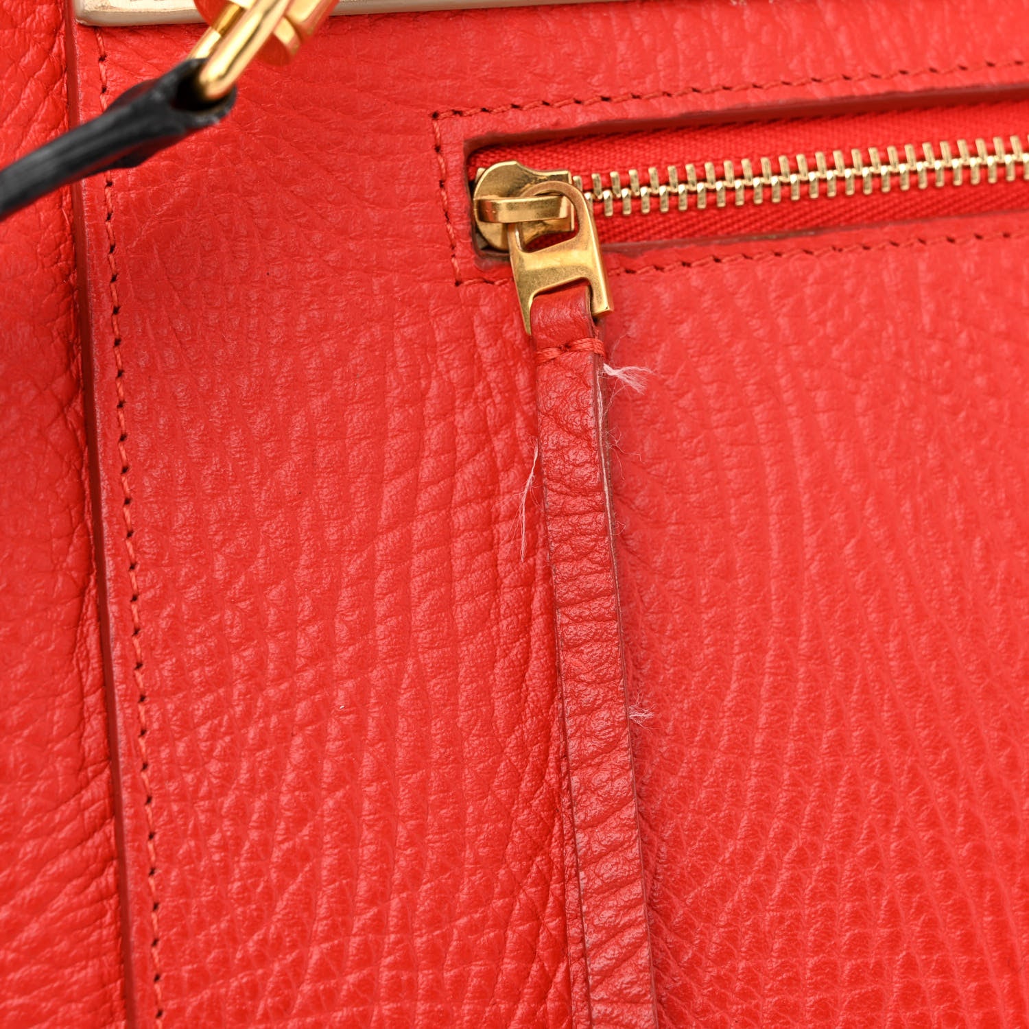 Celine Elephant Calfskin Mini Tri-Color Belt Bag Vermillion 11 of 13