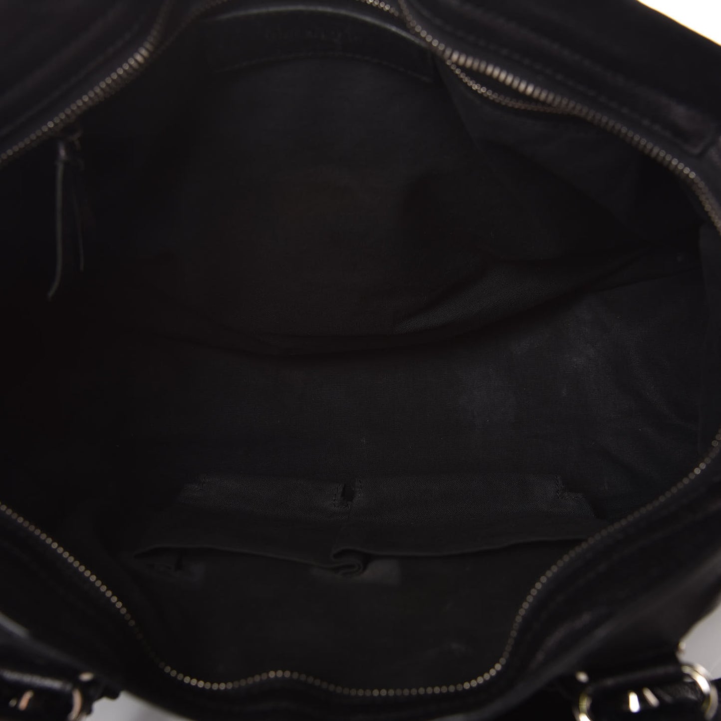 Chevre Silver Metallic Edge Hardware City Black