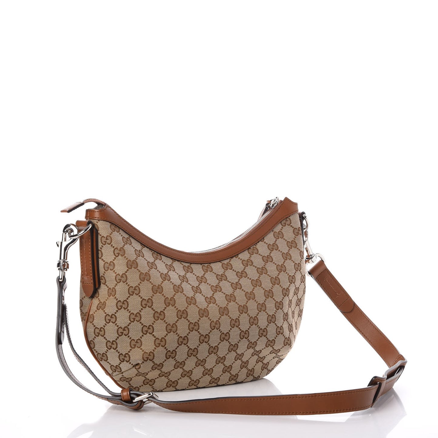 Monogram Medium Half Moon Hobo Brown