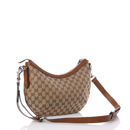 Gucci Monogram Medium Half Moon Hobo Brown 3 of 7