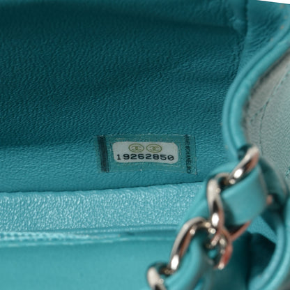 Chanel Lambskin Quilted Mini Square Flap Blue 8 of 9