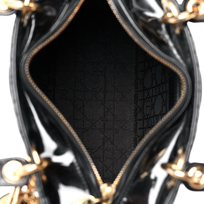 Christian Dior Patent Cannage Medium Lady Dior Black 5 of 17