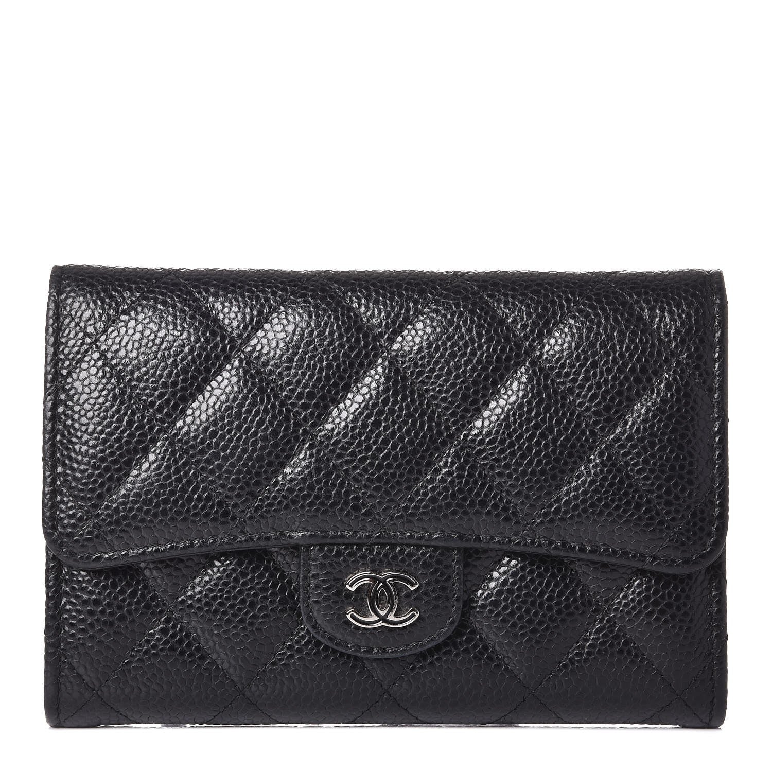 Chanel Caviar Quilted Small Flap Wallet Black 1 of 7
