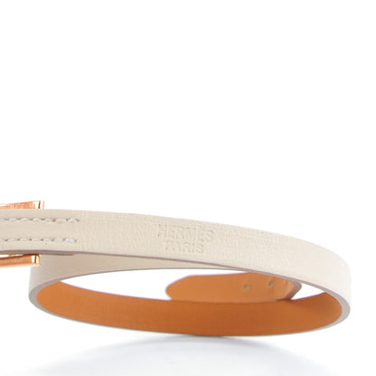 Hermes Swift Behapi Double Tour Bracelet Small Craie 3 of 9