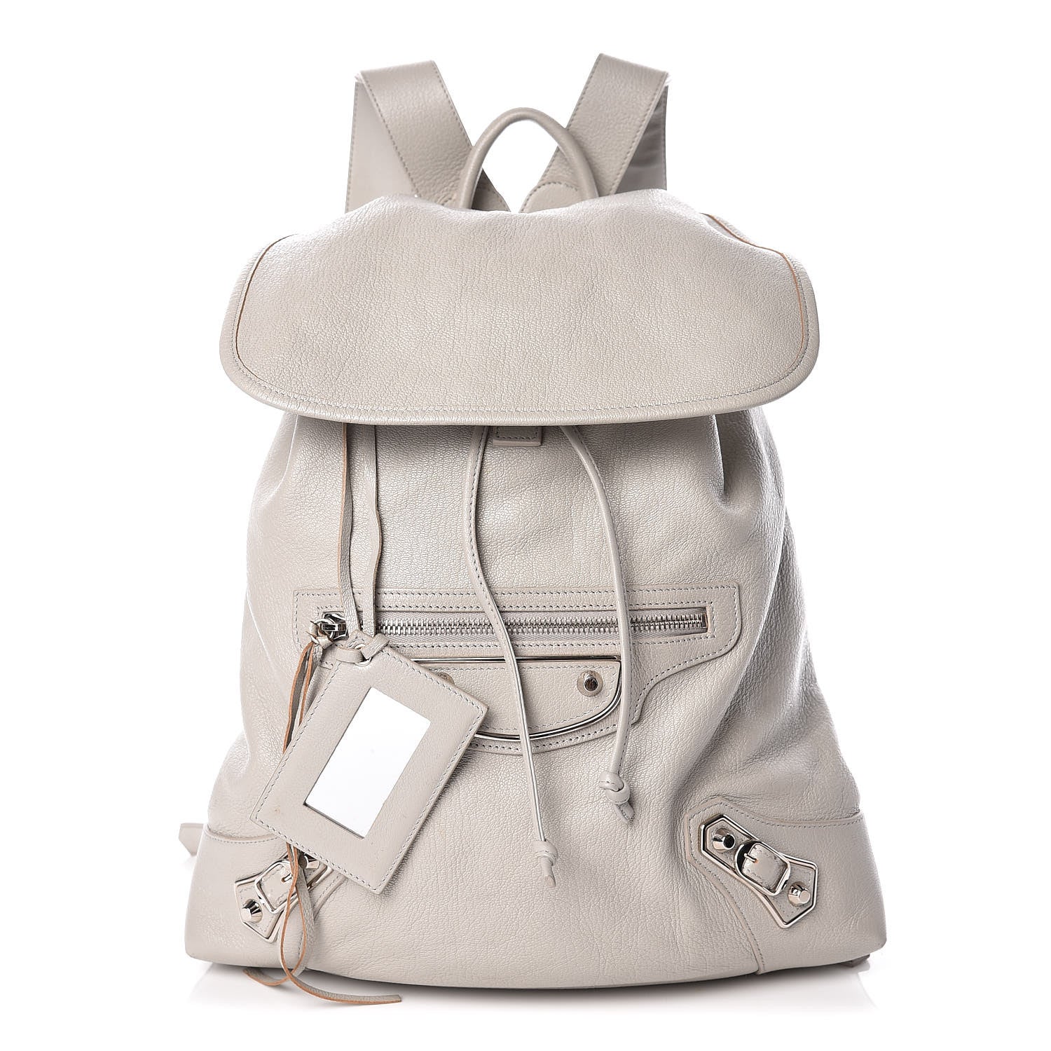 Balenciaga Chevre Silver Metallic Edge Hardware Backpack Gris Glace 1 of 10