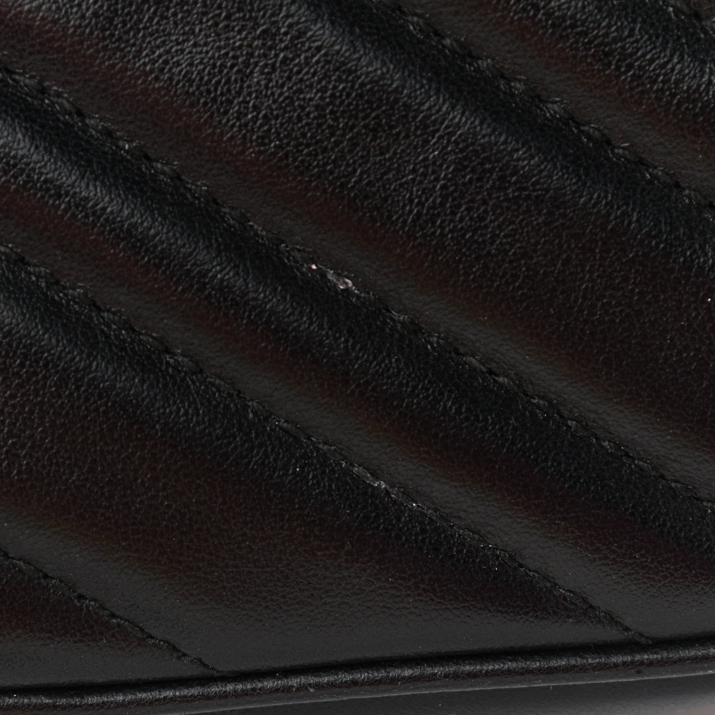 Calfskin Matelasse Mini GG Marmont Chain Shoulder Bag Black