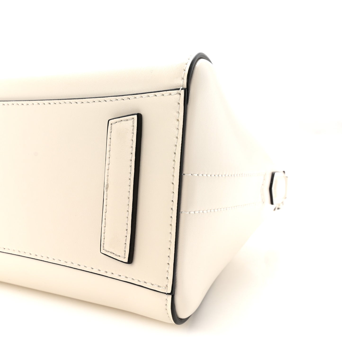 Shiny Lord Calfskin Mini Antigona Ivory