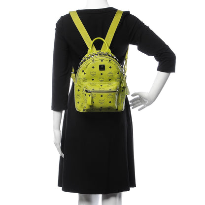 MCM Side Stud Mini Crown Stark Backpack Green 2 of 10
