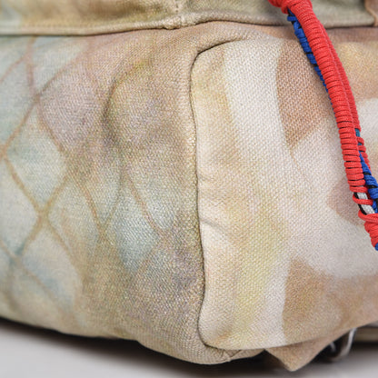 Chanel Graffiti Printed Canvas Medium Backpack Beige 9 of 10