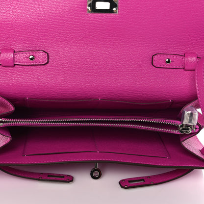 Hermes Chevre Mysore Kelly Wallet To Go Magnolia 4 of 9