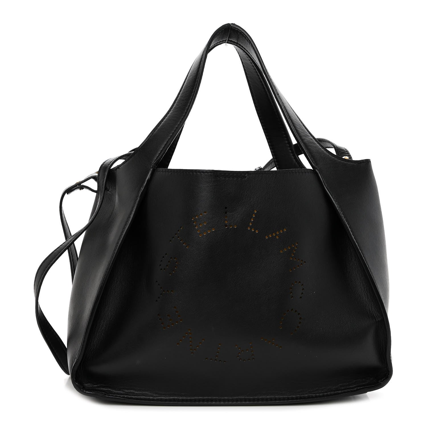 Stella McCartney Eco Alter Nappa East West Perforated Tote Black 3 of 14
