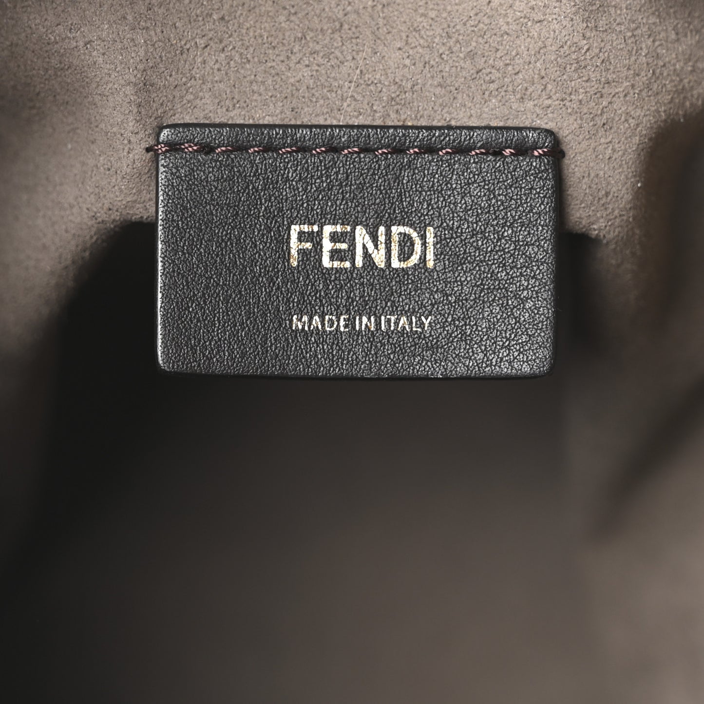 Vitello Liberty F is Fendi Bi-Color FF 1974 Embossed Mini Mon Tresor Bucket Bag Maya Black