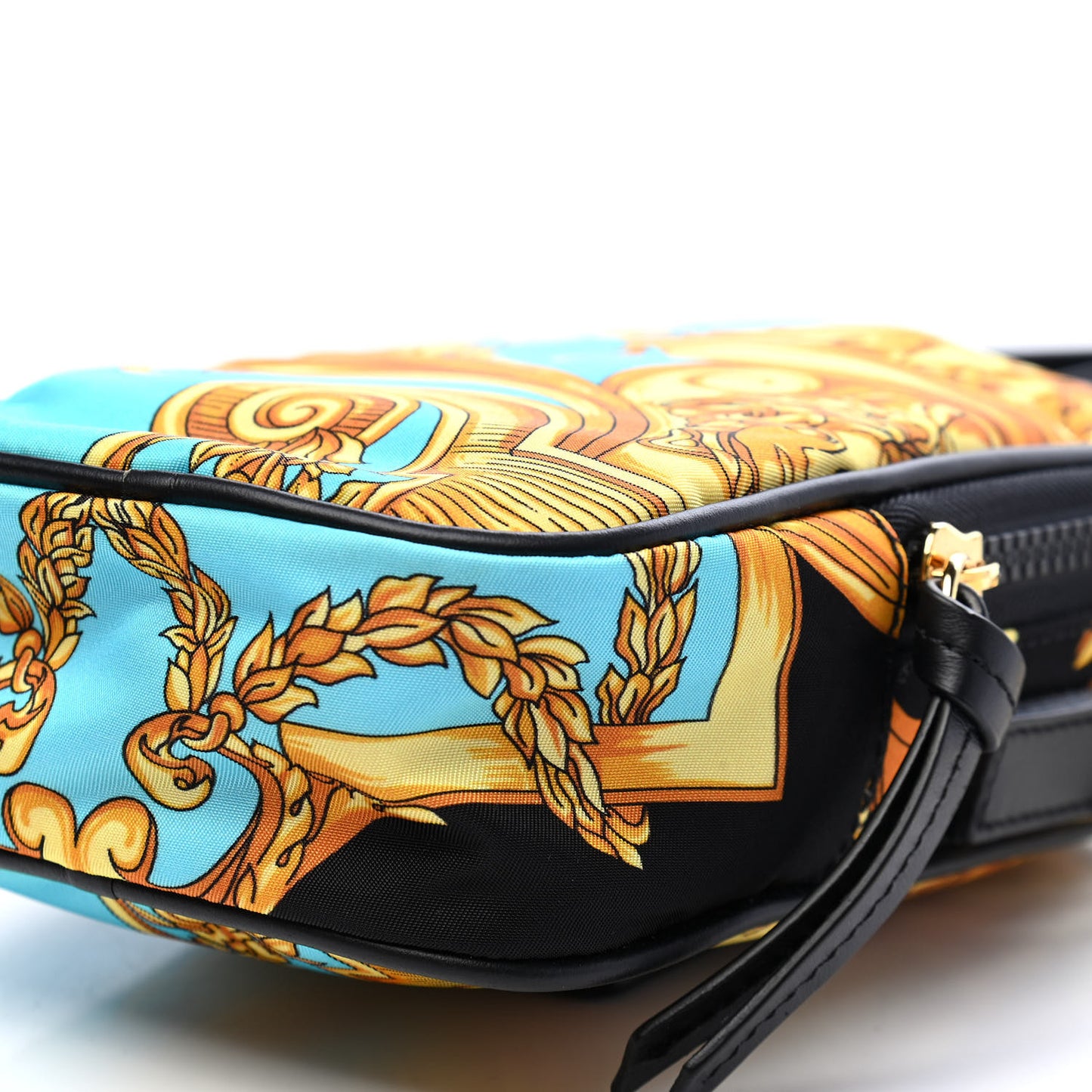 Nylon Baroque Print Small Crossbody Bag Black