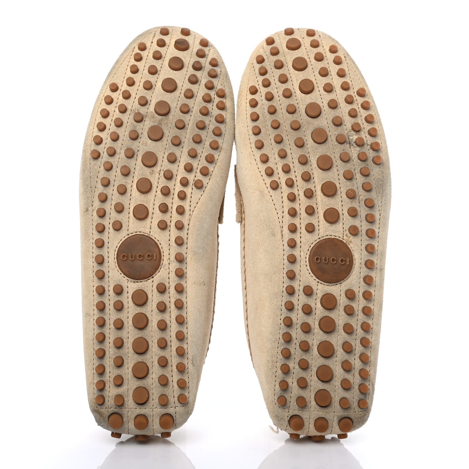 Gucci Suede Web Driver Loafers 36.5 Beige 5 of 10